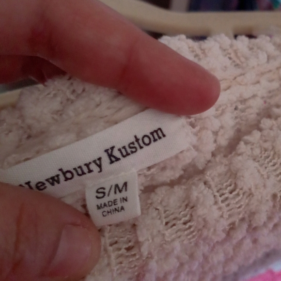 Newberry Kustoms Color Block Striped Fuzzy Knit Chunky Knit Pullover Sweater - Picture 7 of 9